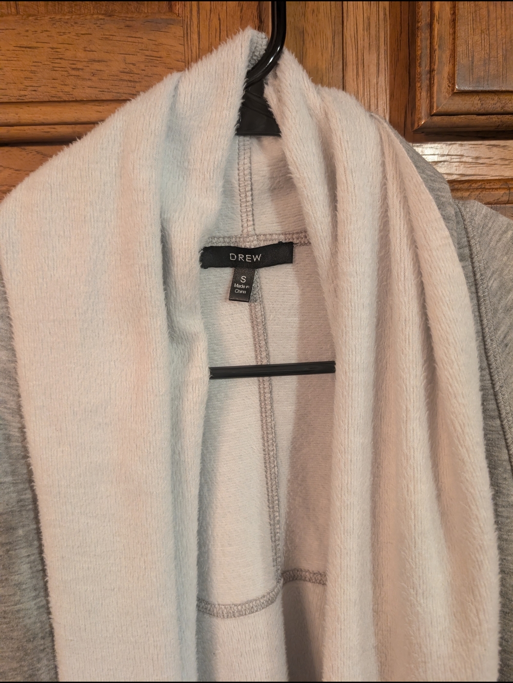 DREW Women's Cream Open-Front Knit Cardigan